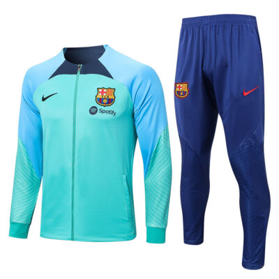 2022-2023 Barcelona Jacket + Pants Training Suit Green