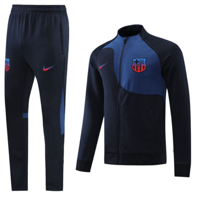 2022-2023 Barcelona Jacket + Pants Training Suit Navy