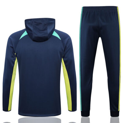 Alternative view of 2022-2023 Brazil Hoodie Jacket + Pants Training Suit Blue