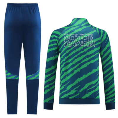 Alternative view of 2022-2023 Brazil Jacket + Pants Training Suit Green