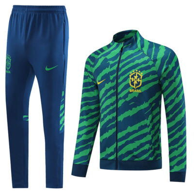 2022-2023 Brazil Jacket + Pants Training Suit Green