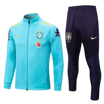 2022-2023 Brazil Jacket + Pants Training Suit Light Blue