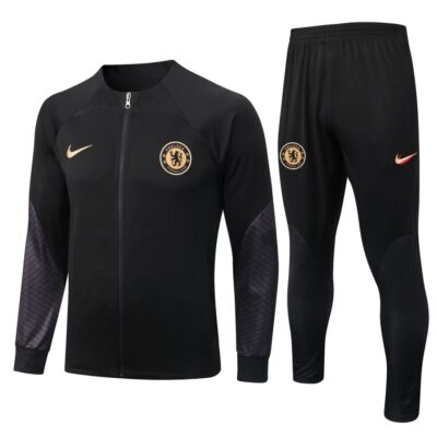 2022-2023 Chelsea Jacket + Pants Training Suit Black