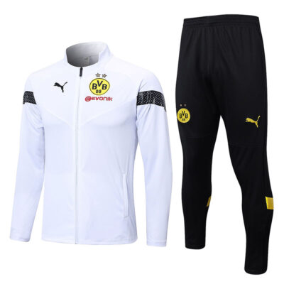 2022-2023 Dortmund Jacket + Pants Training Suit White