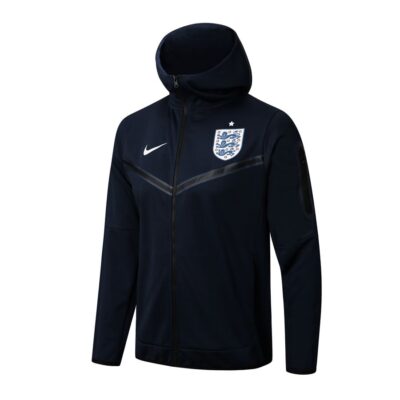 2022-2023 England Hoodie Jacket + Pants Training Suit Blue