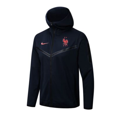 2022-2023 France Hoodie Jacket + Pants Training Suit Blue