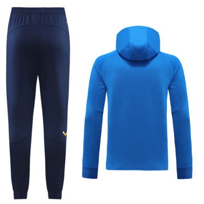 Alternative view of 2022-2023 Italy Hoodie Jacket + Pants Training Suit Blue