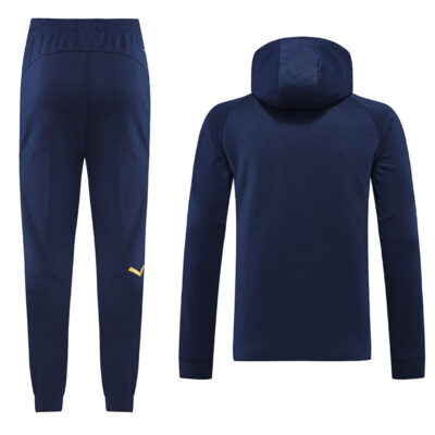 Alternative view of 2022-2023 Italy Hoodie Jacket + Pants Training Suit Dark Blue