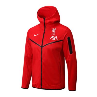 2022-2023 Liverpool Hoodie Jacket + Pants Training Suit Red