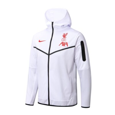 2022-2023 Liverpool Hoodie Jacket + Pants Training Suit White