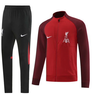 2022-2023 Liverpool Jacket + Pants Training Suit Dark Red
