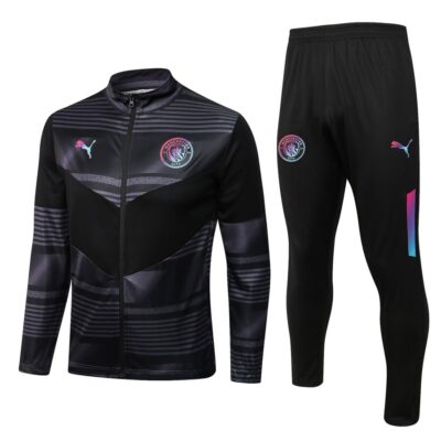 2022-2023 Manchester City Jacket + Pants Training Suit Black