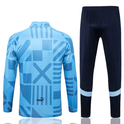 Alternative view of 2022-2023 Manchester City Jacket + Pants Training Suit Light Blue