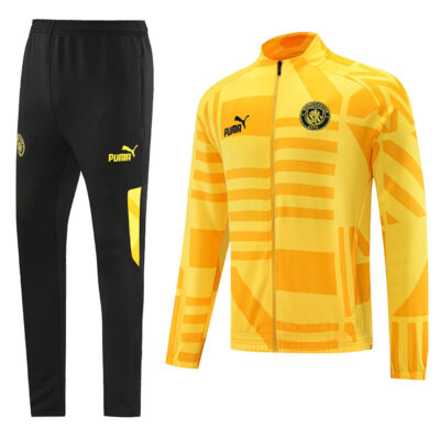2022-2023 Manchester City Jacket + Pants Training Suit Yellow
