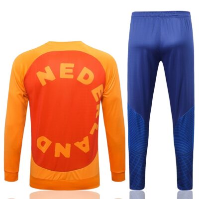 Alternative view of 2022-2023 Netherlands Jacket + Pants Training Suit Yellow