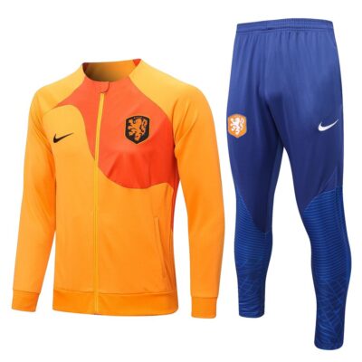2022-2023 Netherlands Jacket + Pants Training Suit Yellow
