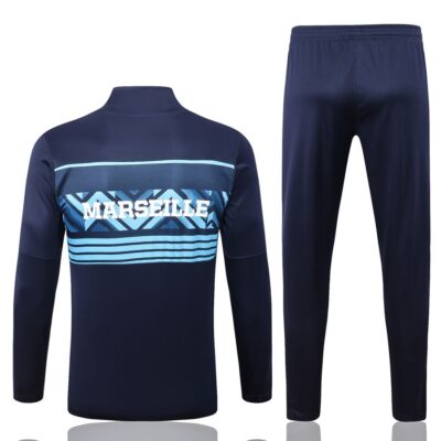 Alternative view of 2022-2023 Olympique Marseille Jacket + Pants Training Suit Blue
