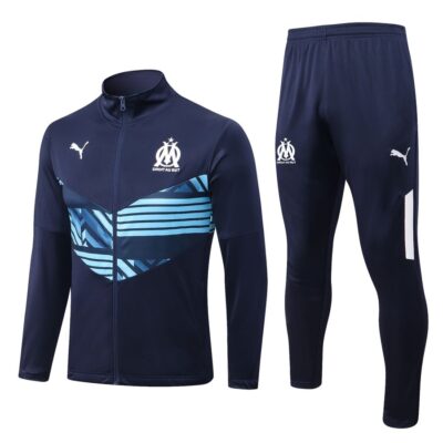 2022-2023 Olympique Marseille Jacket + Pants Training Suit Blue