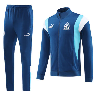 2022-2023 Olympique Marseille Jacket + Pants Training Suit Royal Blue