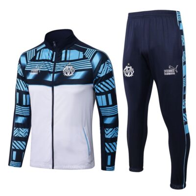 2022-2023 Olympique Marseille Jacket + Pants Training Suit White