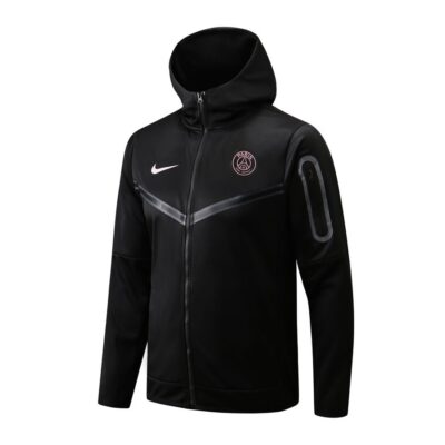 2022-2023 PSG Hoodie Jacket + Pants Training Suit Black