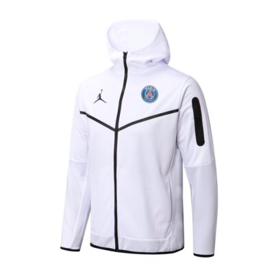2022-2023 PSG Hoodie Jacket + Pants Training Suit White