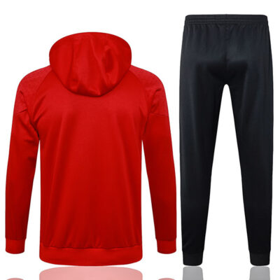 Alternative view of 2023-2024 AC Milan Hoodie Training Suit Red