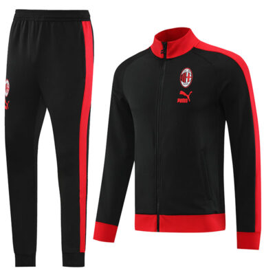 2023-2024 AC Milan Jacket + Pants Training Suit Black
