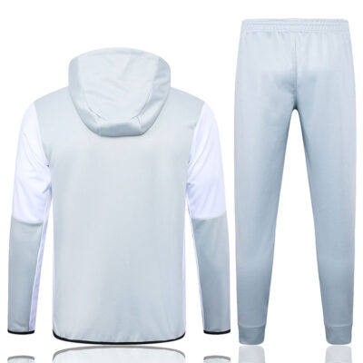 Alternative view of 2023-2024 Al Nassr Hoodie Jacket + Pants Training Suit Light Gray