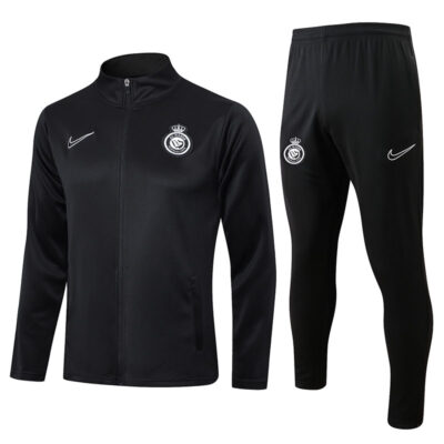 2023-2024 Al Nassr Jacket + Pants Training Suit Black