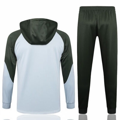 Alternative view of 2023-2024 Barcelona Hoodie Training Suit Light Gray