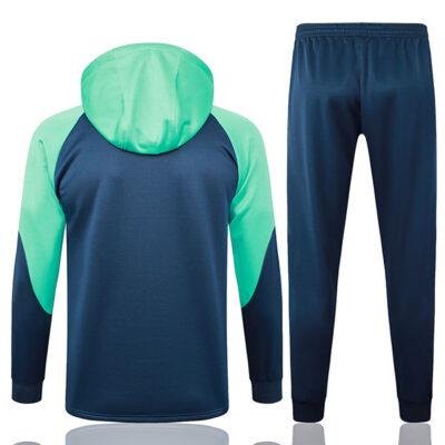 Alternative view of 2023-2024 Barcelona Hoodie Training Suit Royal Blue