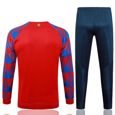 Alternative view of 2023-2024 Barcelona Jacket + Pants Training Suit Red