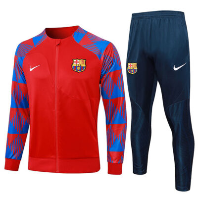 2023-2024 Barcelona Jacket + Pants Training Suit Red