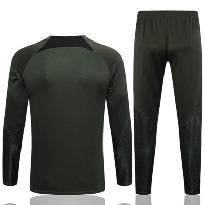 Alternative view of 2023-2024 Barcelona Training Suit Dark Green