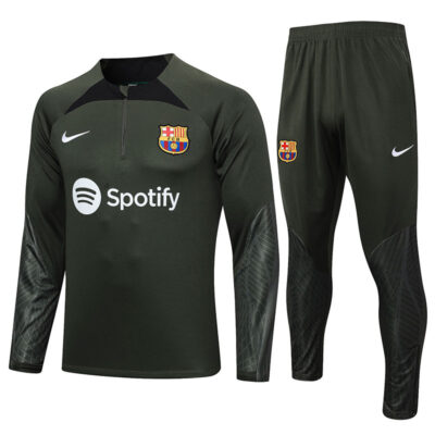 2023-2024 Barcelona Training Suit Dark Green