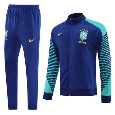 2023-2024 Brazil Jacket + Pants Training Suit Blue