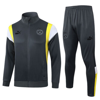 2023-2024 Dortmund Jacket + Pants Training Suit Gray