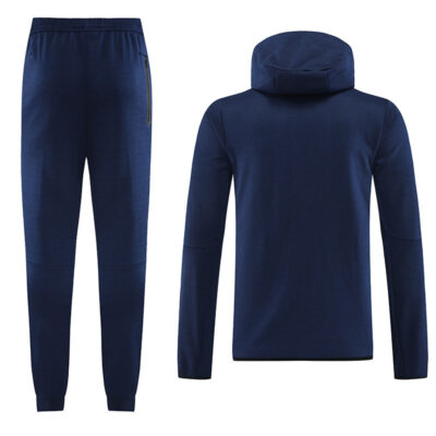 Alternative view of 2023-2024 France Hoodie Jacket + Pants Training Suit Royal Blue