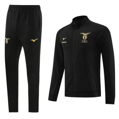 2023-2024 Lazio Jacket + Pants Training Suit Black