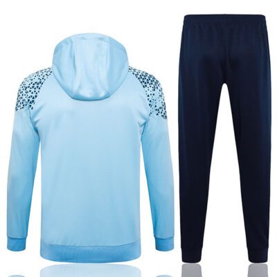 Alternative view of 2023-2024 Manchester City Hoodie Training Suit Light Blue