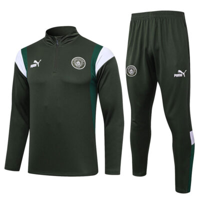 2023-2024 Manchester City Training Suit Dark Green