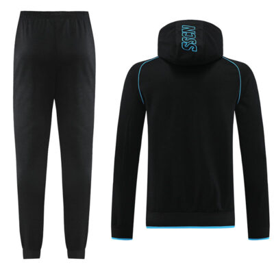 Alternative view of 2023-2024 Napoli Hoodie Jacket + Pants Training Suit Black