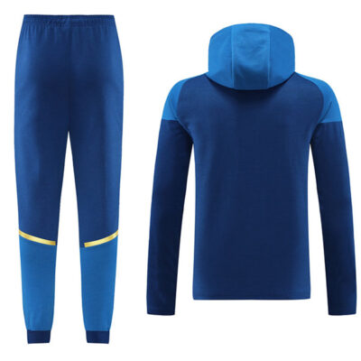 Alternative view of 2023-2024 Olympique Marseille Hoodie Jacket + Pants Training Suit Sapphire Blue