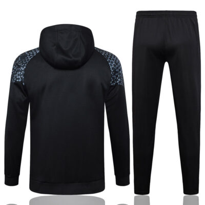 Alternative view of 2023-2024 Olympique Marseille Hoodie Training Suit Black