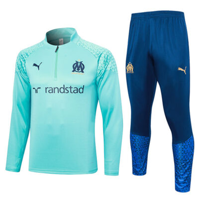 2023-2024 Olympique Marseille Training Suit Light Blue