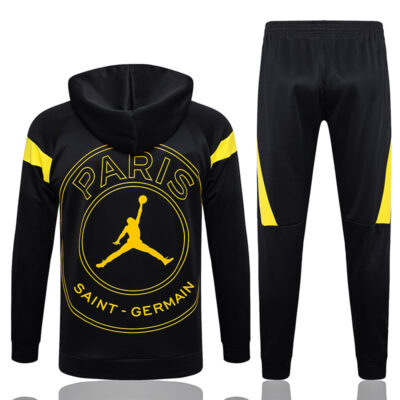 Alternative view of 2023-2024 PSG Hoodie Training Suit Black