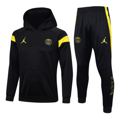 2023-2024 PSG Hoodie Training Suit Black