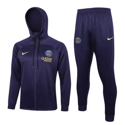2023-2024 PSG Hoodie Training Suit Dark Purple