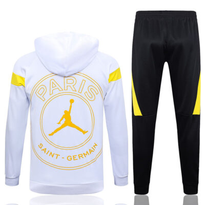 Alternative view of 2023-2024 PSG Hoodie Training Suit White